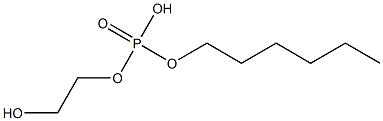 りん酸水素ヘキシル2-ヒドロキシエチル 化学構造式
