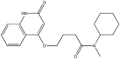 N-Cyclohexyl-N-methyl-4-(1,2-dihydro-2-oxoquinolin-4-yloxy)butyramide Structure