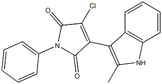 3-CHLORO-4-(2-METHYL-1H-INDOL-3-YL)-1-PHENYL-PYRROLE-2,5-DIONE,,结构式