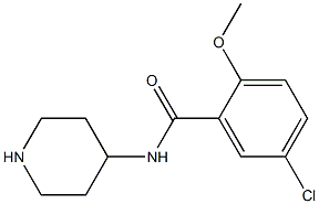 5-CHLORO-2-METHOXY-N-4-PIPERIDINYL-BENZAMIDE 化学構造式