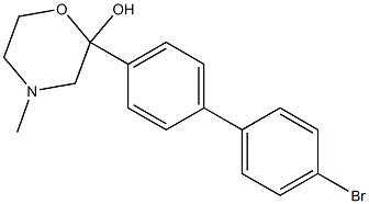 2-(4'-BROMO[1,1'-BIPHENYL]-4-YL)-4-METHYL-2-MORPHOLINOL 化学構造式
