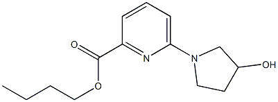 6-(3-羟基-吡咯-1-基)-吡啶-2-甲酸丁酯 结构式