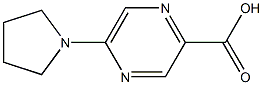5-(1-吡咯烷基)-2-吡嗪甲酸 结构式