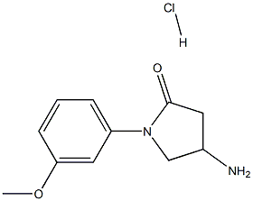 4-Amino-1-(3-methoxy-phenyl)-pyrrolidin-2-onehydrochloride,,结构式