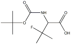 Boc-3-fluoro-DL-valine,,结构式
