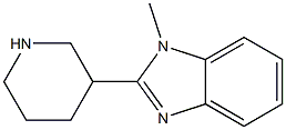 1-Methyl-2-piperidin-3-yl-1H-benzoimidazole 化学構造式