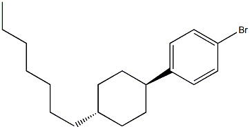 1-Bromo-4-(trans-4-heptylcyclohexyl)benzene 化学構造式