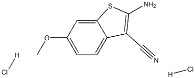 2-amino-6-methoxybenzo[b]thiophene-3-carbonitrile dihydrochloride,,结构式