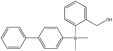 2-{(4-联苯基)二甲基硅烷基}苄醇,,结构式