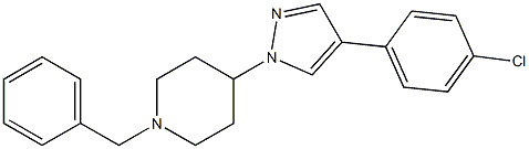 1 - 苄基-4 - (4 - (4 - 氯苯基)-1H -吡唑-1 - 基)哌啶, , 结构式