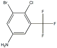 3-bromo-4-chloro-5-(trifluoromethyl)benzenamine Structure