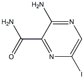 3-氨基-6-碘吡嗪-2-甲酰氨,,结构式