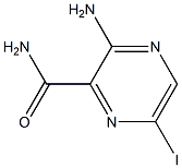 3-Amino-6-iodo-pyrazine-2-carboxylic acid amide Struktur