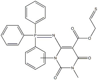  1,2,3,4-Tetrahydro-1,3-dimethyl-2,4-dioxo-6-[(triphenylphosphoranylidene)amino]-5-pyrimidinecarboxylic acid thioethyl ester