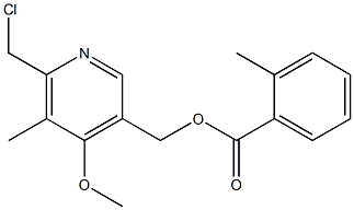 6-Chloromethyl-4-methoxy-5-methyl-3-pyridylmethanol o-Toluate 化学構造式