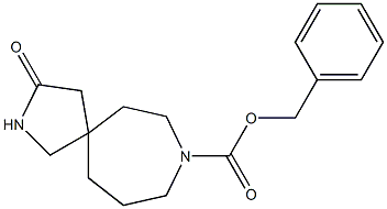 3-氧代-2,8-二氮杂螺[4,6]十一烷-8-甲酸叔苄酯 结构式