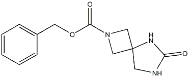 benzyl 6-oxo-2,5,7-triazaspiro[3.4]octane-2-carboxylate 化学構造式