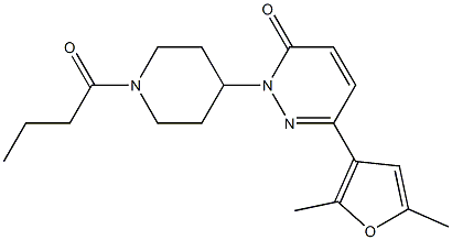 2-(1-butyrylpiperidin-4-yl)-6-(2,5-dimethylfuran-3-yl)pyridazin-3(2H)-one Struktur