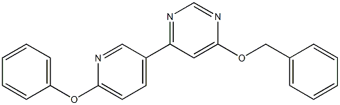 4-(benzyloxy)-6-(6-phenoxypyridin-3-yl)pyrimidine Struktur