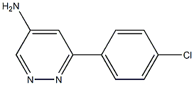 6-(4-chlorophenyl)pyridazin-4-amine 化学構造式