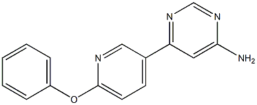 6-(6-phenoxypyridin-3-yl)pyrimidin-4-amine,,结构式