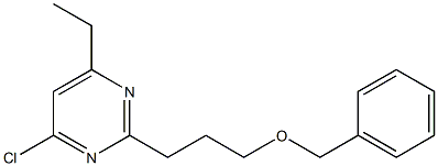 2-(3-(benzyloxy)propyl)-4-chloro-6-ethylpyrimidine Struktur