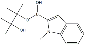 1-甲基吲哚-2-硼酸频那醇酯, , 结构式