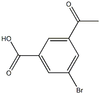 3-acetyl-5-bromobenzoic acid 化学構造式