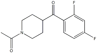 (1-acetylpiperidin-4-yl)(2,4-difluorophenyl)methanone Struktur