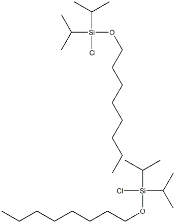 chlorodiisopropyloctyloxysilane di(2-propyl)octyloxychlorosilane Structure