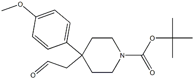 tert-butyl 4-(4-methoxyphenyl)-4-(2-oxoethyl)piperidine-1-carboxylate Structure