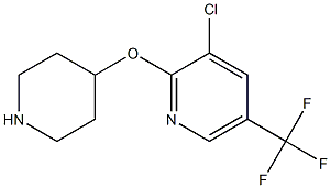 3-chloro-2-(piperidin-4-yloxy)-5-(trifluoromethyl)pyridine 化学構造式
