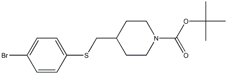 4-(4-Bromo-phenylsulfanylmethyl)-piperidine-1-carboxylic acid tert-butyl ester Structure