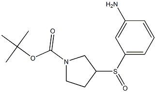 3-(3-Amino-benzenesulfinyl)-pyrrolidine-1-carboxylic acid tert-butyl ester 结构式