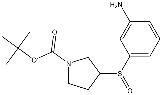 3-(3-Amino-benzenesulfinyl)-pyrrolidine-1-carboxylic acid tert-butyl ester,,结构式