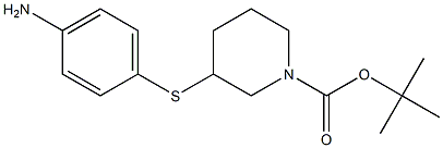 3-(4-Amino-phenylsulfanyl)-piperidine-1-carboxylic acid tert-butyl ester 结构式