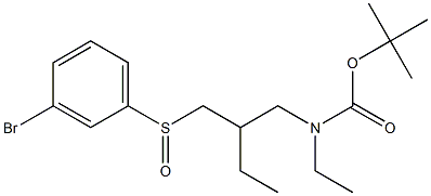 [2-(3-Bromo-benzenesulfinylmethyl)-butyl]-ethyl-carbamic acid tert-butyl ester Struktur
