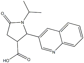 1-isopropyl-5-oxo-2-(quinolin-3-yl)pyrrolidine-3-carboxylic acid 结构式