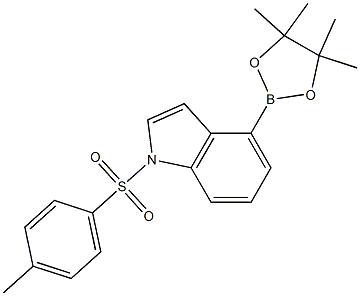 4-(4,4,5,5-Tetramethyl-[1,3,2]dioxaborolan-2-yl)-1-(toluene-4-sulfonyl)-1H-indole Structure
