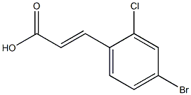 3-(4-bromo-2-chlorophenyl)acrylic acid Structure