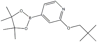 4-(4,4,5,5-tetramethyl-1,3,2-dioxaborolan-2-yl)-2-(neopentyloxy)pyridine,,结构式