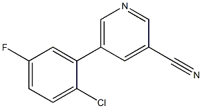5-(2-chloro-5-fluorophenyl)pyridine-3-carbonitrile,,结构式