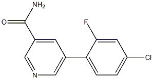 5-(4-chloro-2-fluorophenyl)pyridine-3-carboxamide 结构式