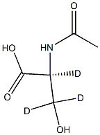 N‐アセチル‐L‐セリン‐2,3,3‐D3 化学構造式