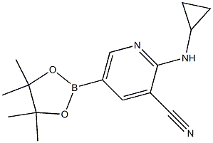 2-(cyclopropylamino)-5-(4,4,5,5-tetramethyl-1,3,2-dioxaborolan-2-yl)pyridine-3-carbonitrile Structure