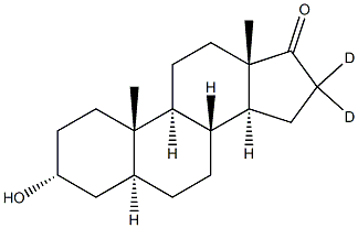 5a-Androstan-3a-ol-17-one-16,16-d2 结构式