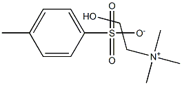 2-hydroxy-N,N,N-trimethylethanaminium tosylate 化学構造式