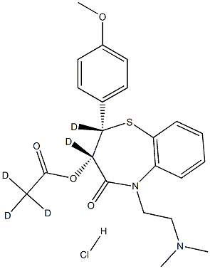 Diltiazem-d5 hydrochloride Structure