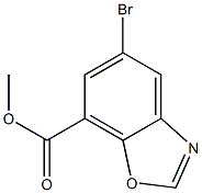 5-Bromo-7-(methoxycarbonyl)-1,3-benzoxazole 化学構造式