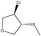 (3R,4R)-3-chloro-4-(Methylthio)tetrahydrofuran Structure